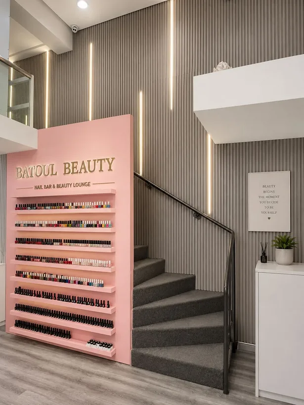 Signature polish wall at Batoul Beauty